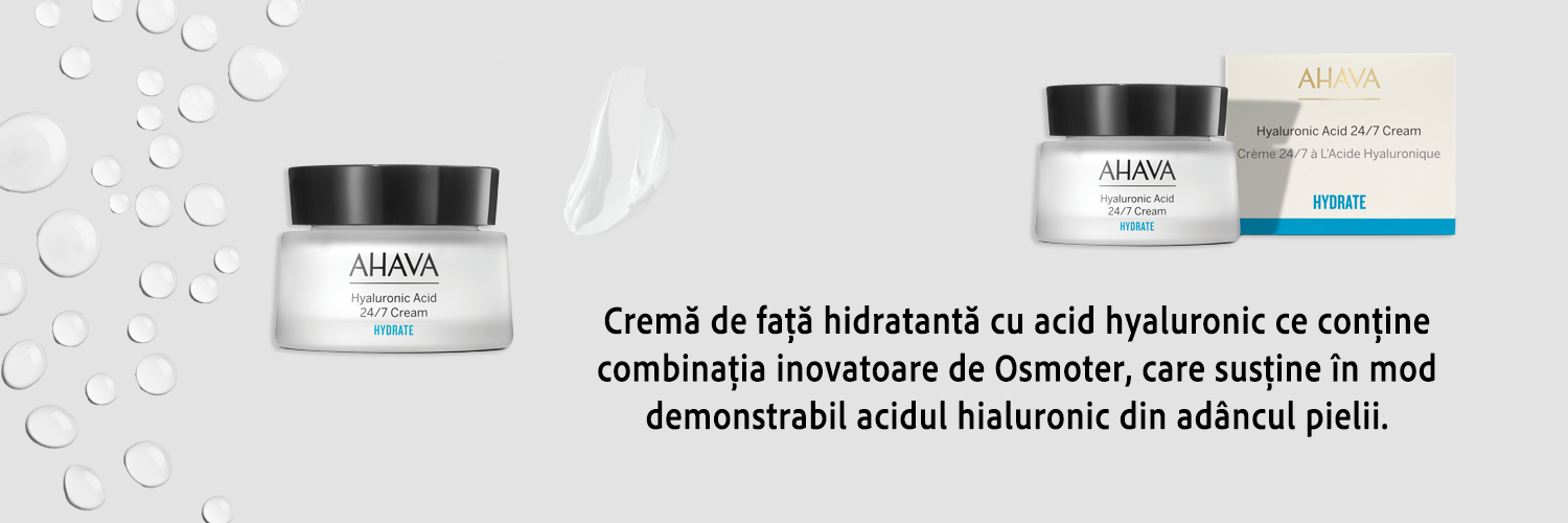 crema hidratanta 24/7 cu acid hialuronic AHAVA